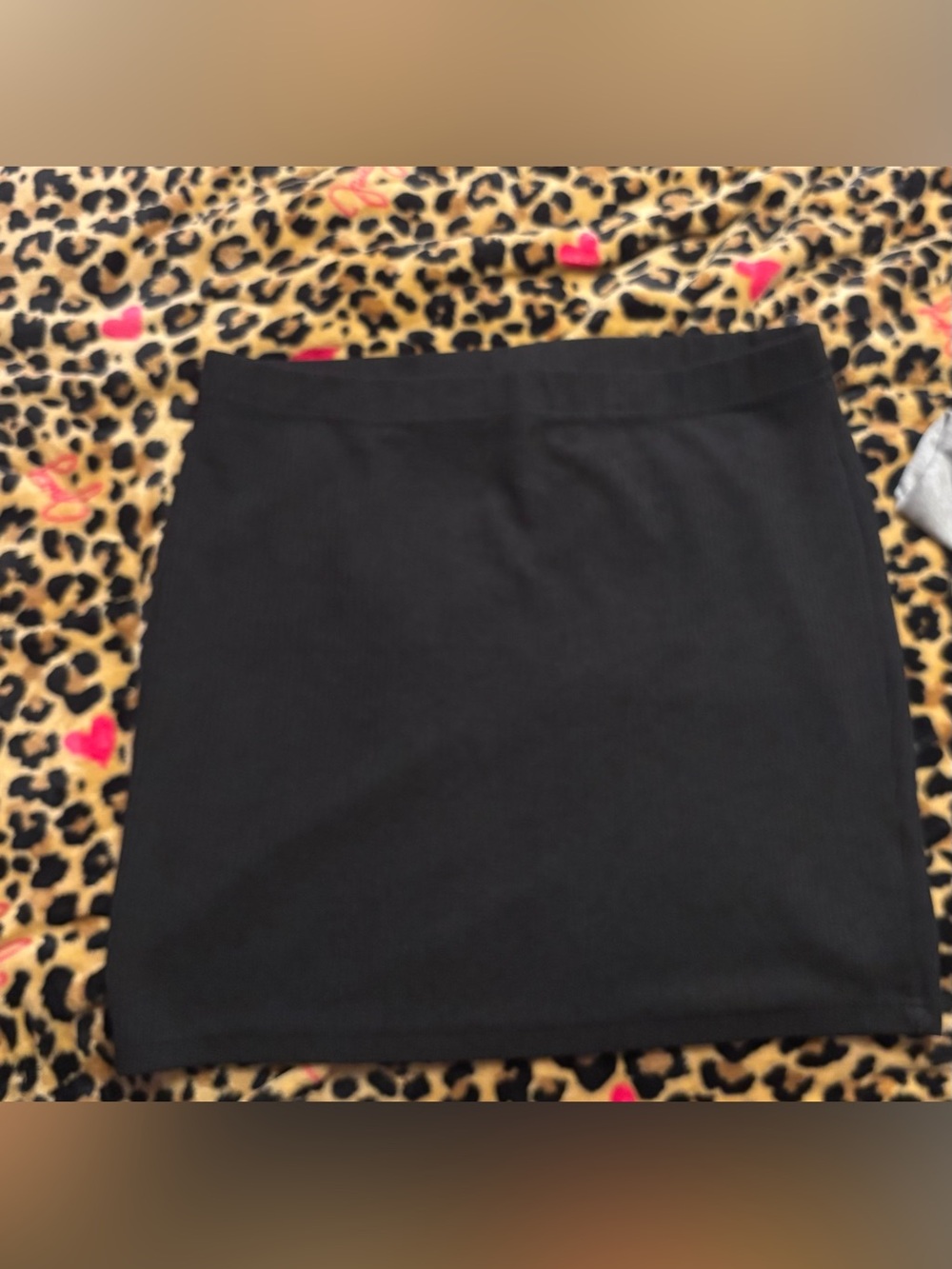 SHEIN Black Ribbed Pencil Mini Skirt